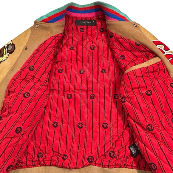 Frost Originals Love Kills Varsity Jacket Wool Blend Faux Leather Mens Small - Picture 5 of 9